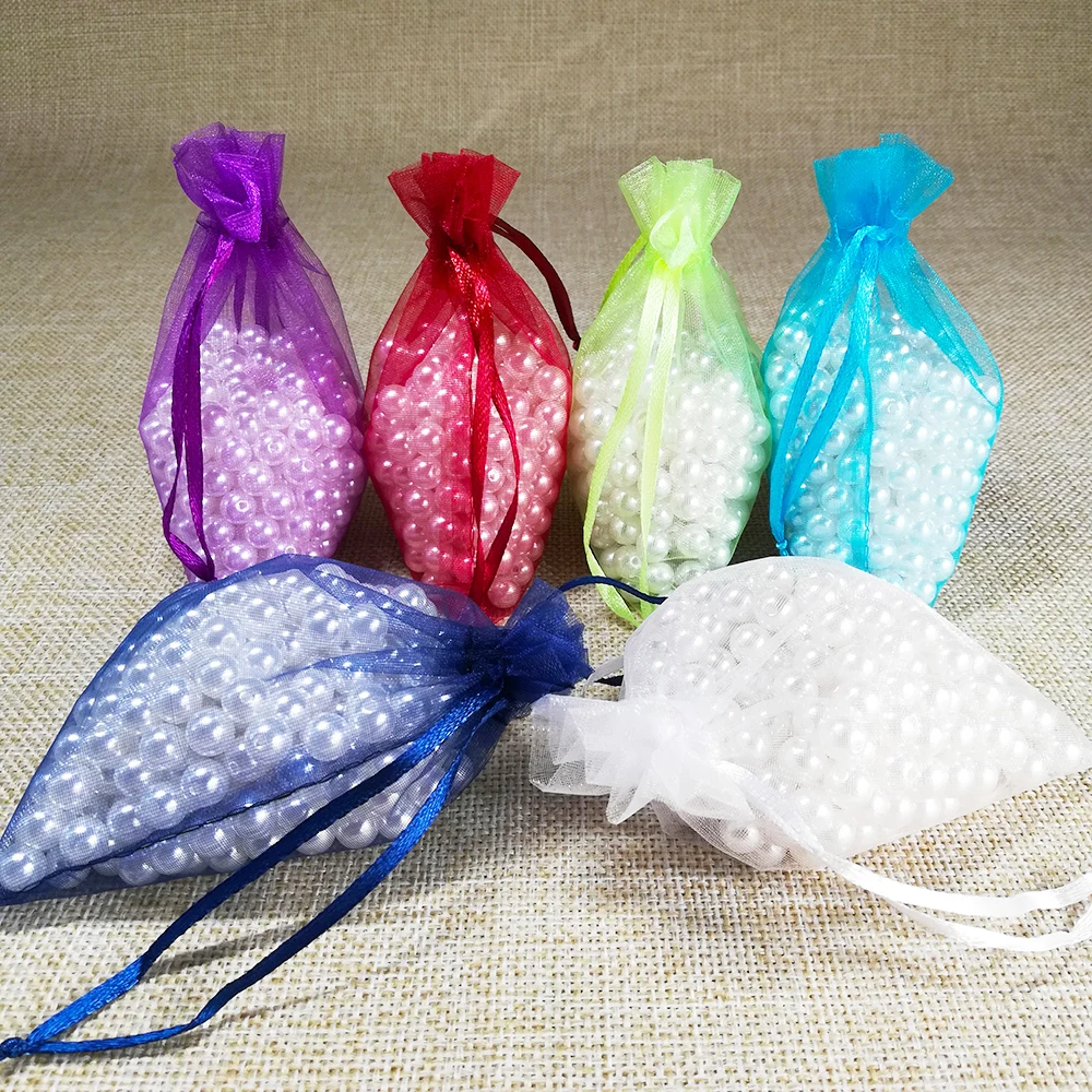 1000pcs 7x9 9x12 10x15 13x18 15x20CM Organza Bags Jewelry Packaging Bags Wedding Party Decoration Gift Bag Box Drawstring Pouch