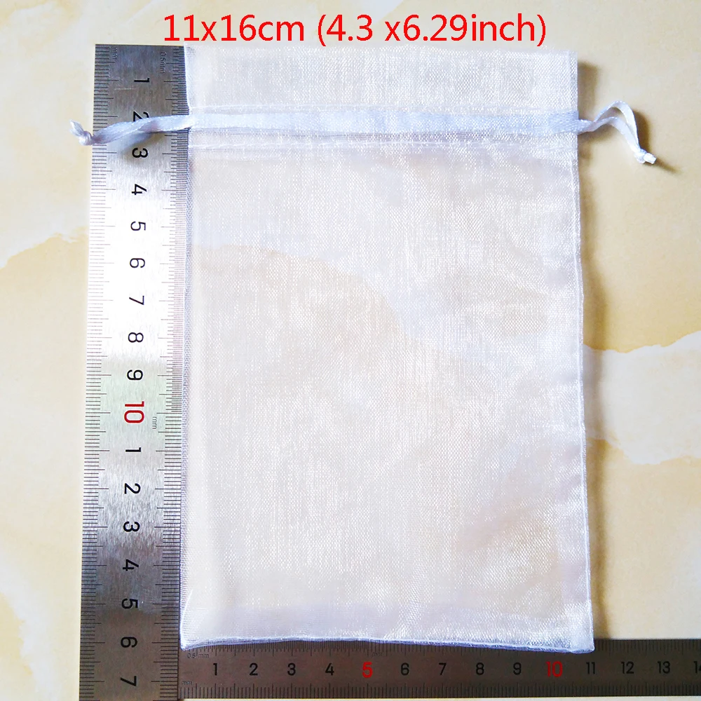 1000pcs 7x9 9x12 10x15 13x18 15x20CM Organza Bags Jewelry Packaging Bags Wedding Party Decoration Gift Bag Box Drawstring Pouch