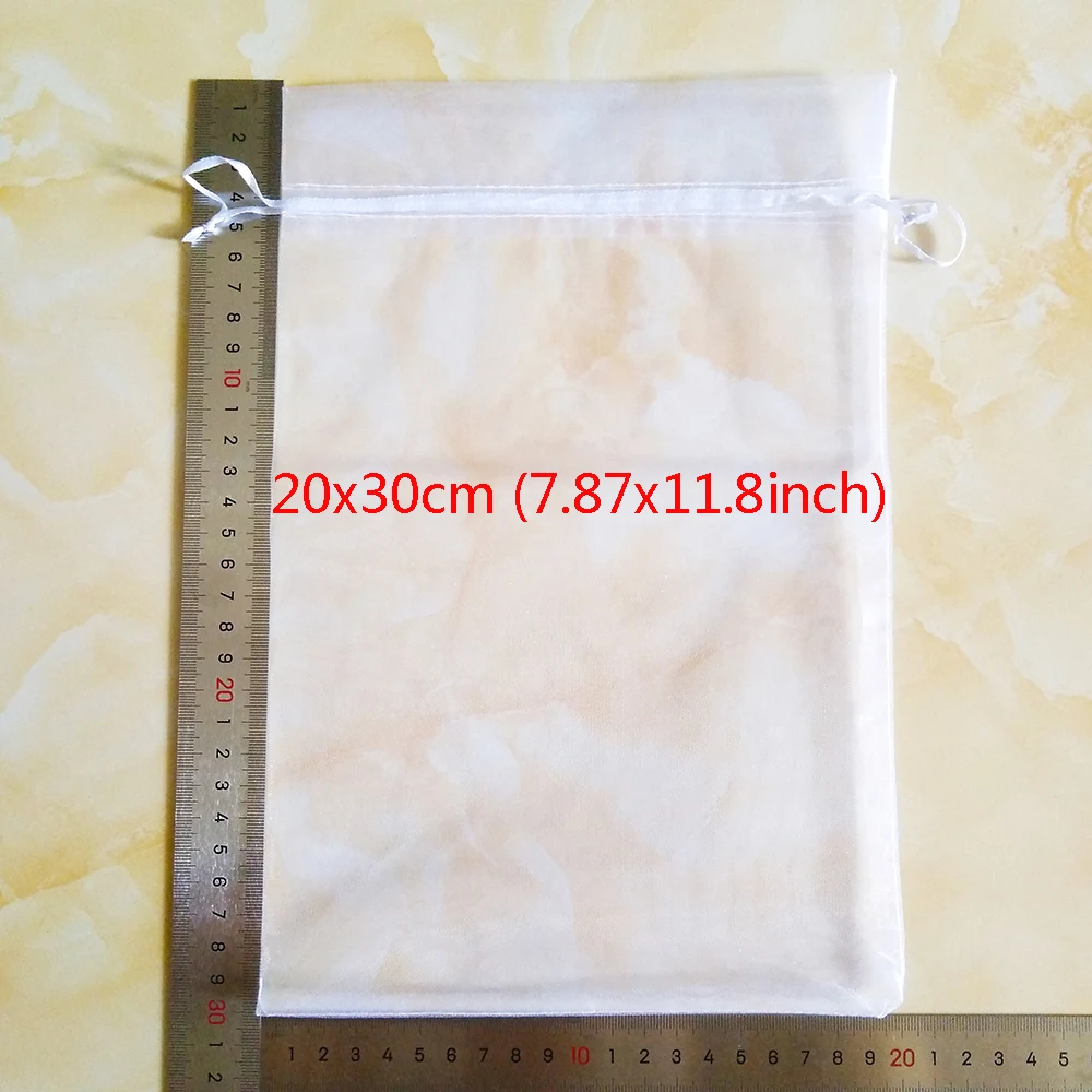 1000pcs 7x9 9x12 10x15 13x18 15x20CM Organza Bags Jewelry Packaging Bags Wedding Party Decoration Gift Bag Box Drawstring Pouch