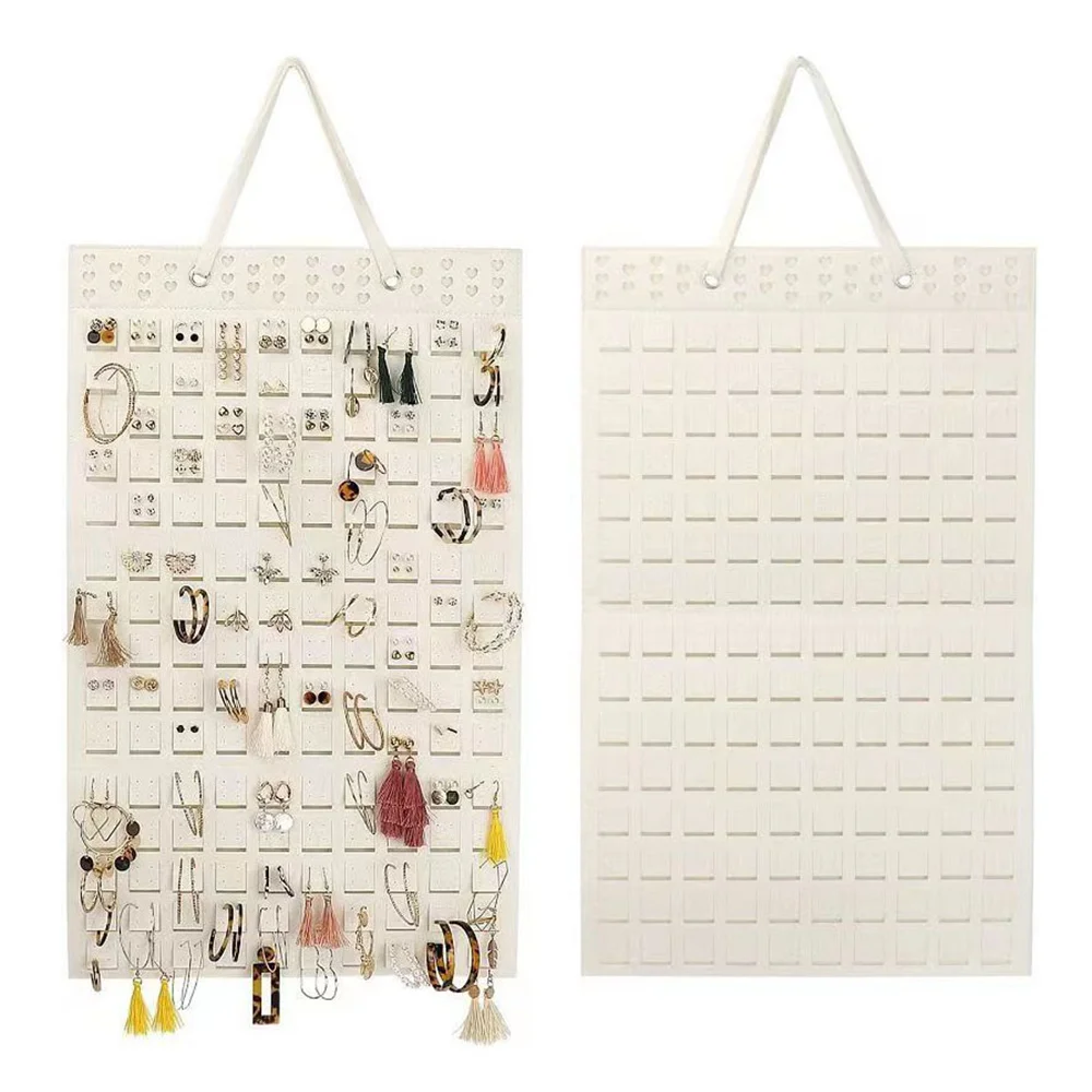 300Pairs Hanging Jewelry Organizer Bag for Earrings Necklace Bracelets Display Storage Double Sided Felt Rotating Hanger Joyero