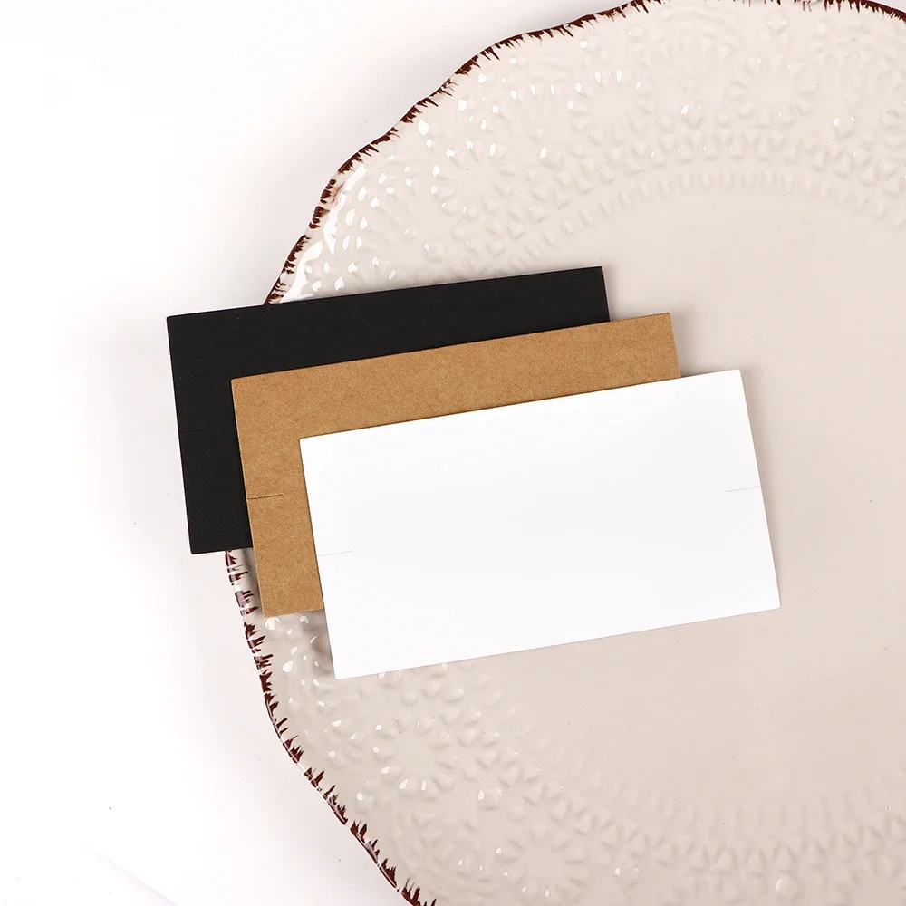26Types 50Pcs Necklace Earrings Jewelry Display Kraft Paper Blank Card Label Wholesale Packaging Handmade DIY Accessory Supplier