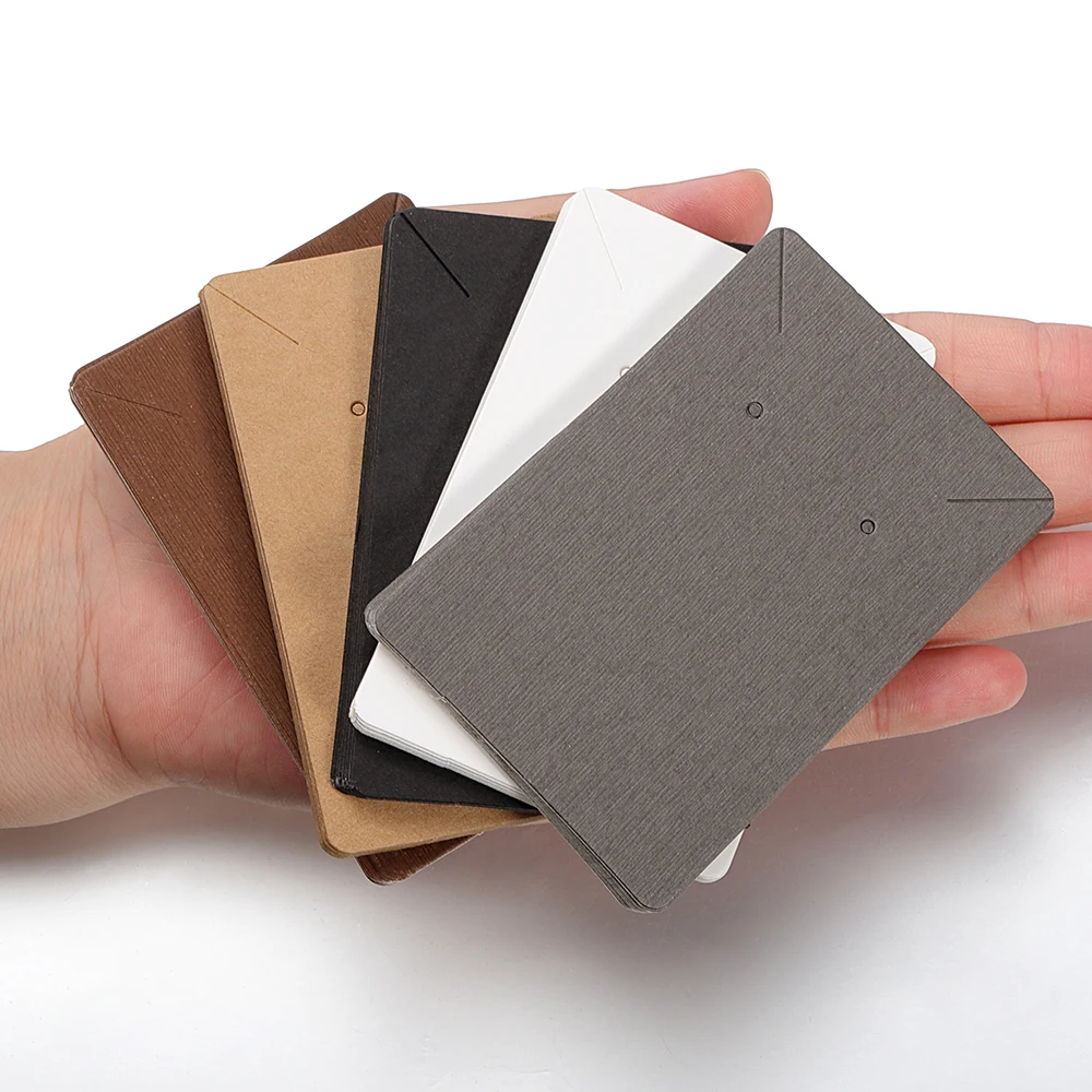 50pcs 6x9cm Earrings Necklaces Display Cards Cardboard Earring Packaging Hang Tag Card Ear Studs Paper Card for Jewelry DIY