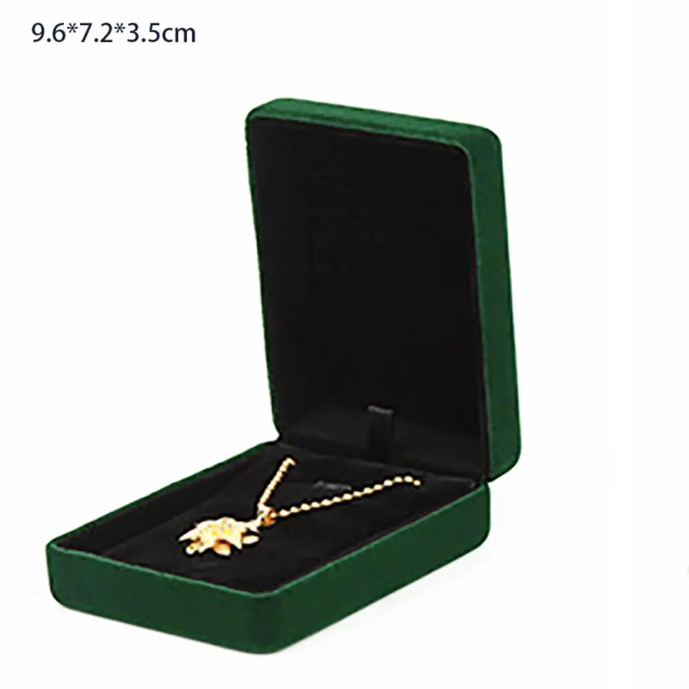 New High-grade Velvet Jewelry Organizer Box Ring Box Earrings Bracelet Necklace Storage Iron Gift Jewelry Packaging Case Joyero