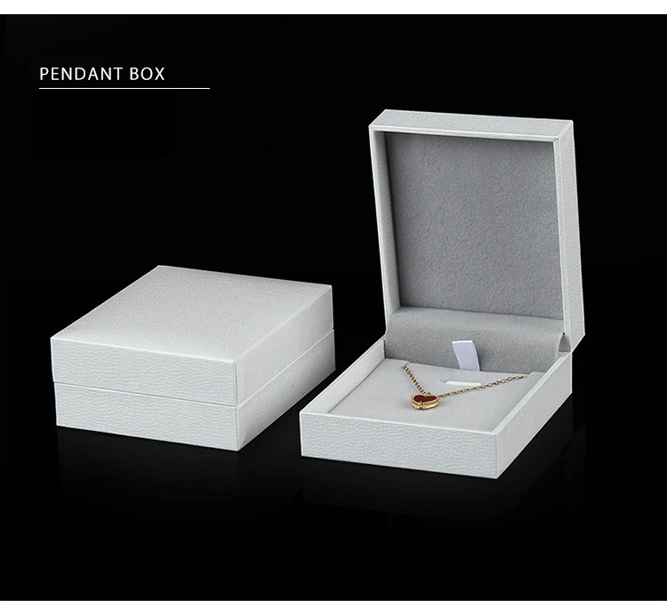 Wholesale Ring Earrings Jewelry Packaging Box for Business Superior Gift Necklace Ear Studs Bracelet Bangle Storage Box White