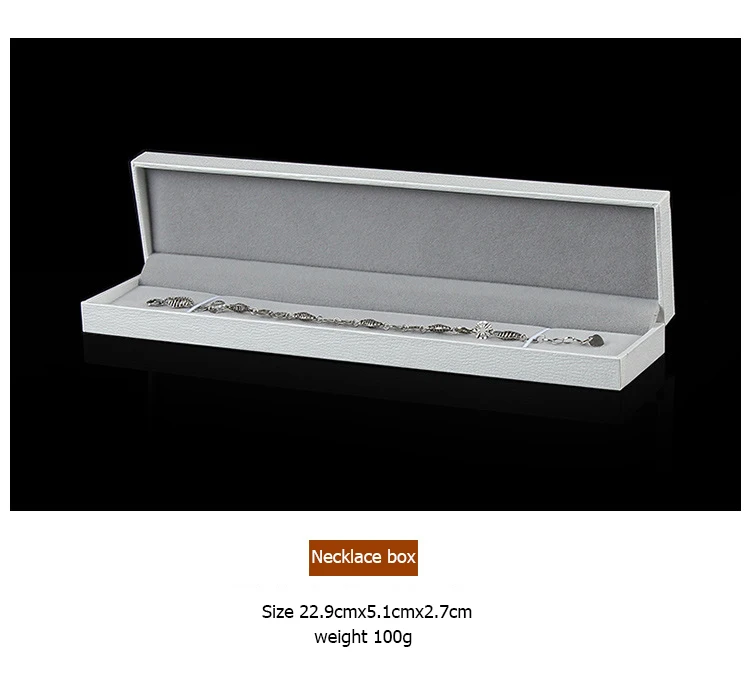 Wholesale Ring Earrings Jewelry Packaging Box for Business Superior Gift Necklace Ear Studs Bracelet Bangle Storage Box White