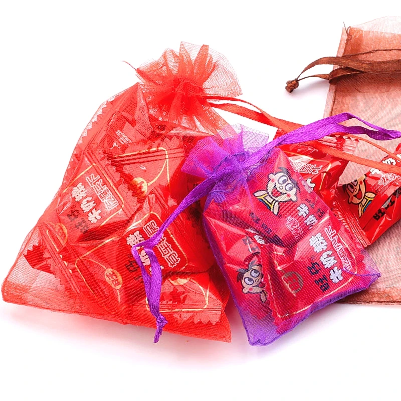 100pcs/lot 5*7cm organza bag Christmas wedding gift bag jewelry packing Display jewelry bag&pouch favor bags 23 colors optional