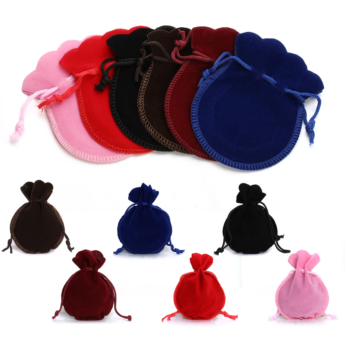 Louleur Drawstring Velvet Bag Drawstring Calabash Pouch Jewelry Packaging Bag Wedding/Christmas Favor Pouches & Gift Bags