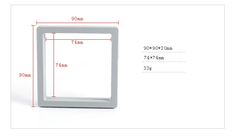 Transparent PE Film Jewelry Storage Box Color 3D Floating Display Frame Coin Dustproof Exhibition Ring Earrings Organizer Case