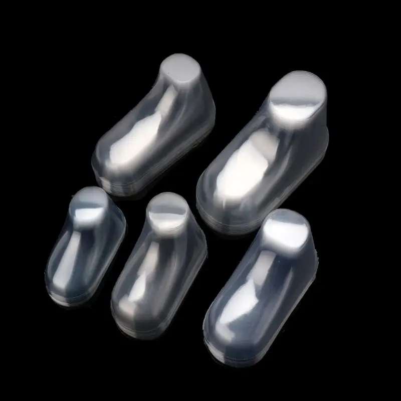 10Pcs Clear Plastic Baby Feet Display Baby Booties Shoes Socks Showcase Feet Display Half Boots Shoes Transparent PVC