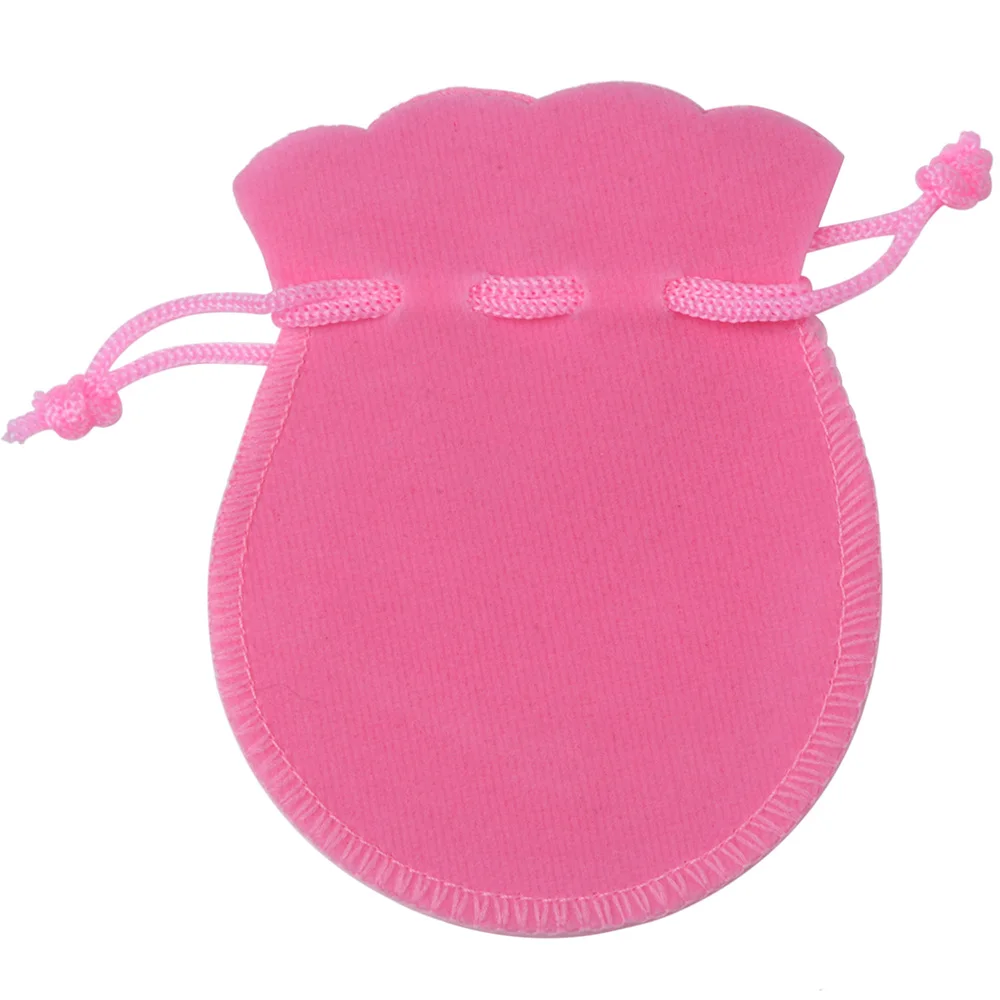 Chanfar 25pcs 7x9cm Velvet Bag White Red Black Pink Drawstring Pouch Calabash Shape Gift Packing Bags For Wedding Pouches