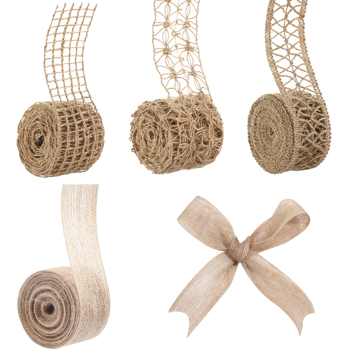 5/10Meters Linen Burlap Fabric Ribbon Macrame Craft Linen Webbing for Wedding Decoration Gifts Box Bouquet Bow Packaging Stuff
