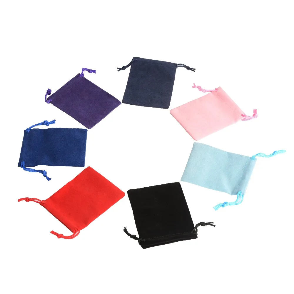 5x7cm Velvet Bag Drawstrings Pouches Small size Jewelry Gift Display Packing Bags Pouch Velvet Wholesale Custom 100Pcs