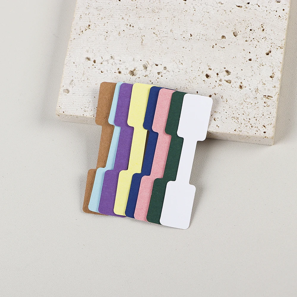 100/200pc Square Price Tag for Jewelry Stand 8 Color Display Card Earring Necklace Bracelet Blank Self Adhesive Label Packaging