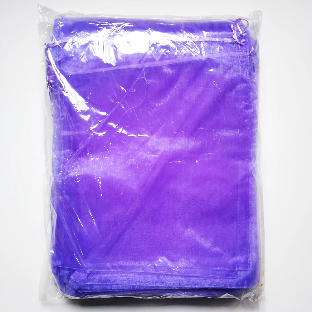 Hot 50pcs Jewelry Bags 17x23 20x30 25x35 30x40cm Wedding Christmas Gift Organza Bag Jewelry Packaging Display & Jewelry Pouches