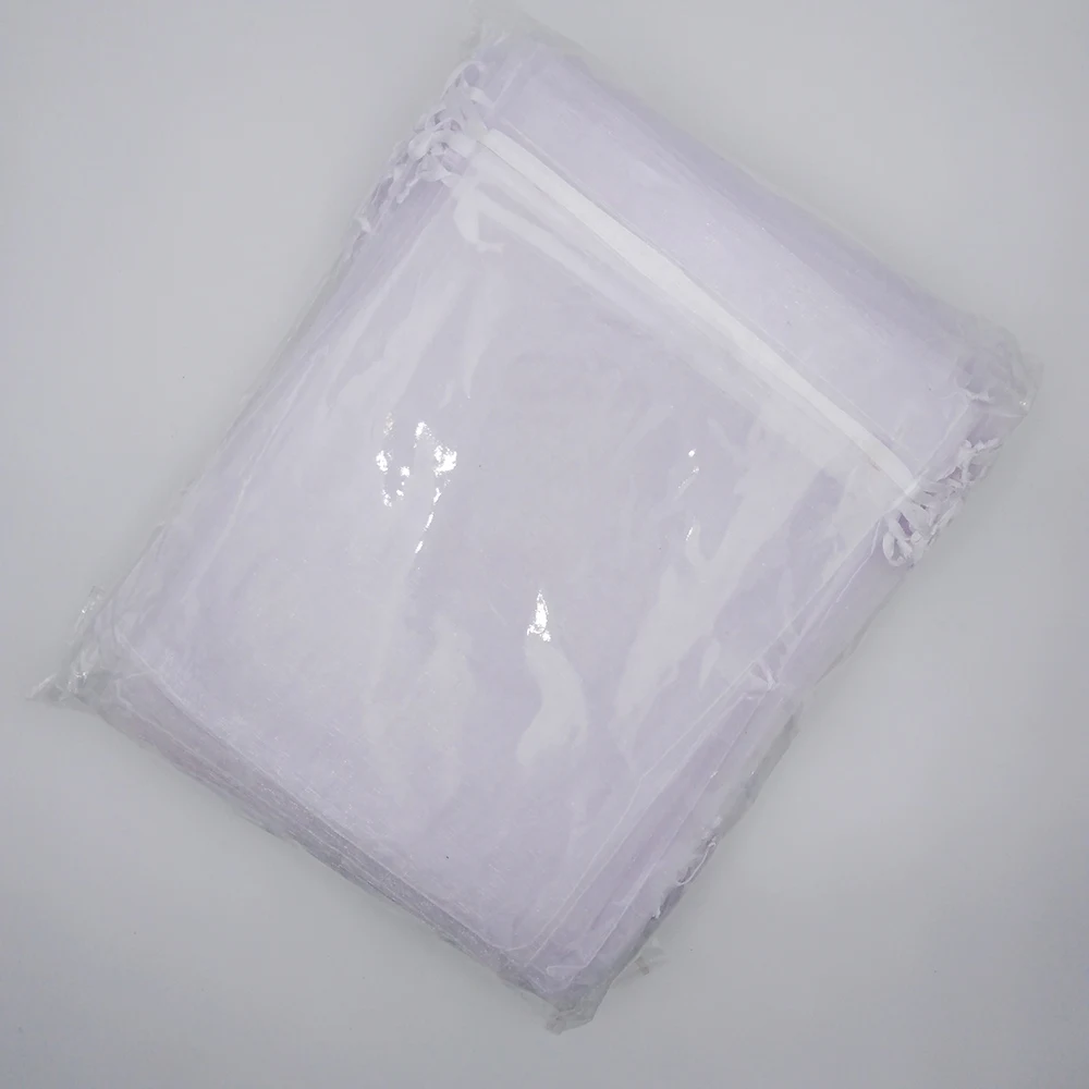 Hot 50pcs Jewelry Bags 17x23 20x30 25x35 30x40cm Wedding Christmas Gift Organza Bag Jewelry Packaging Display & Jewelry Pouches