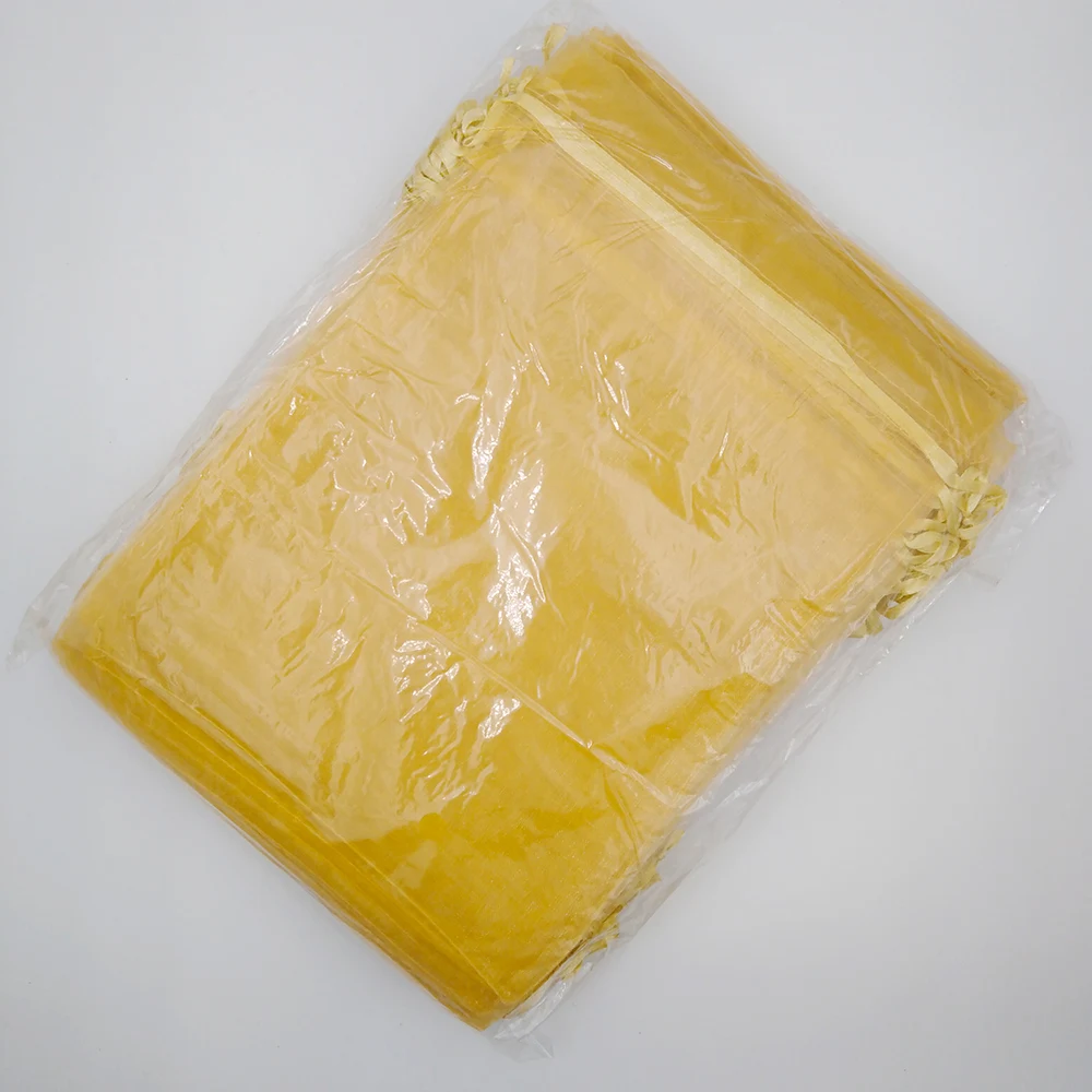 Hot 50pcs Jewelry Bags 17x23 20x30 25x35 30x40cm Wedding Christmas Gift Organza Bag Jewelry Packaging Display & Jewelry Pouches