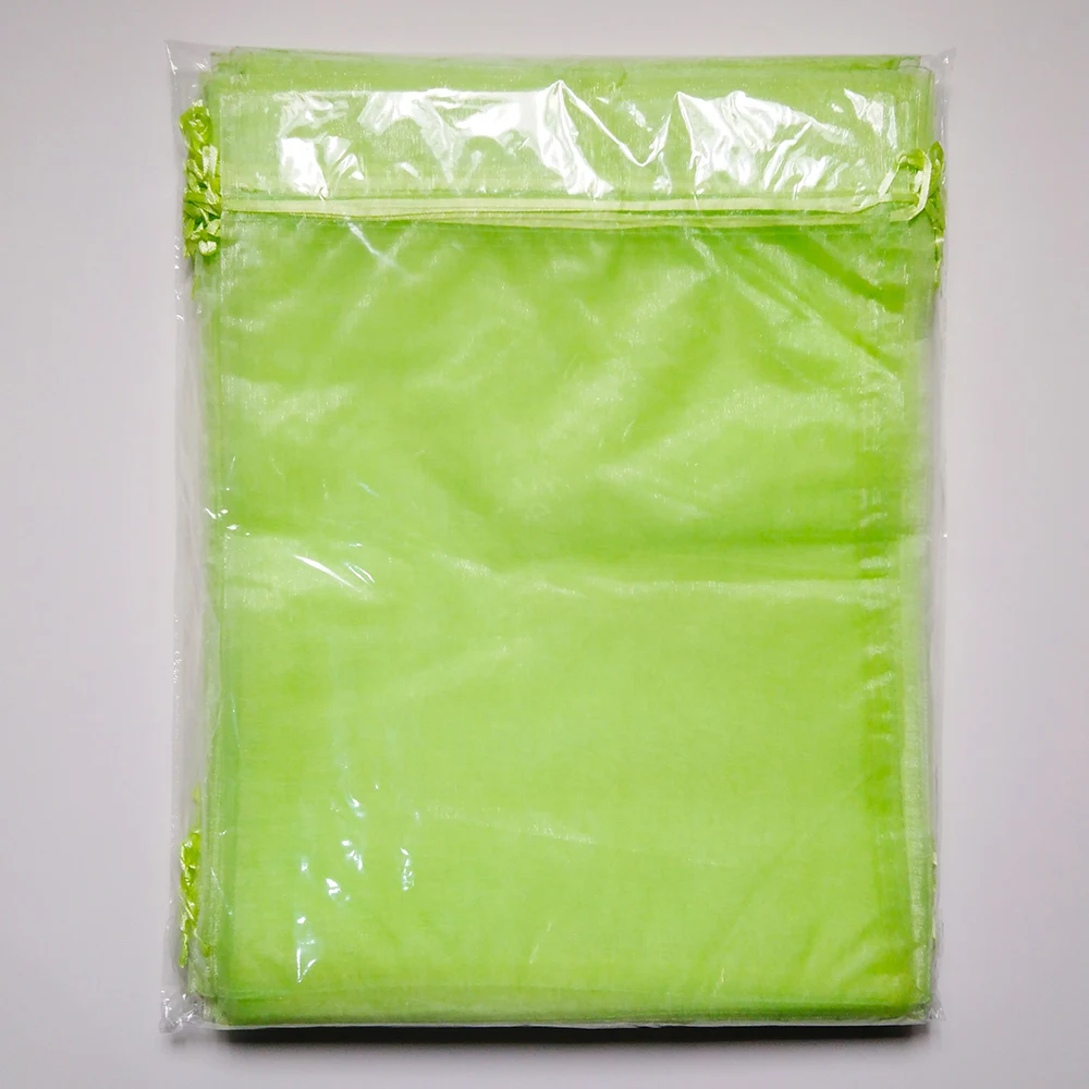 Hot 50pcs Jewelry Bags 17x23 20x30 25x35 30x40cm Wedding Christmas Gift Organza Bag Jewelry Packaging Display & Jewelry Pouches