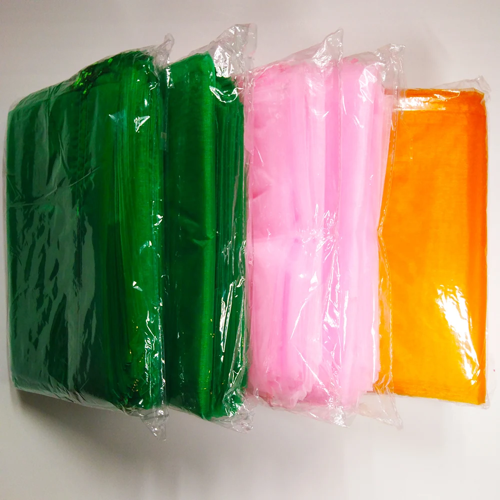 Hot 50pcs Jewelry Bags 17x23 20x30 25x35 30x40cm Wedding Christmas Gift Organza Bag Jewelry Packaging Display & Jewelry Pouches