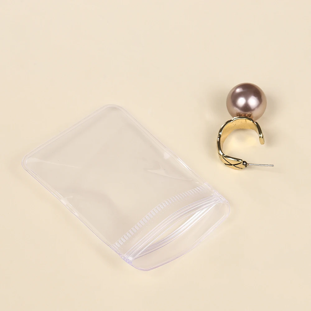 10-50pcs Thicken PVC DIY Jewelry Package Bags Transparent Anti-Oxidation Organizer Display Necklace Storage Self Sealing Pouches
