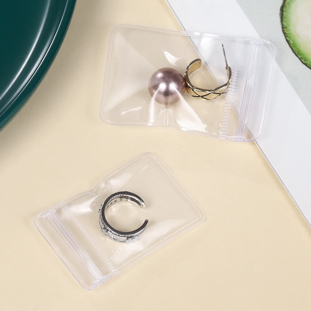 10-50pcs Thicken PVC DIY Jewelry Package Bags Transparent Anti-Oxidation Organizer Display Necklace Storage Self Sealing Pouches