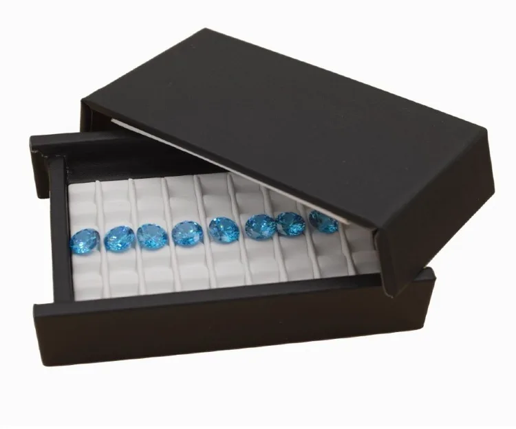 Jewelry Gems Carry Travel Display Box Show Gemstone Organizer Holder Loose Diamond Presenting Stand Tray Gem Stone Storage Case