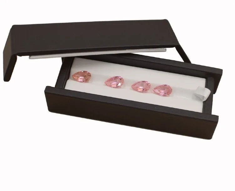 Jewelry Gems Carry Travel Display Box Show Gemstone Organizer Holder Loose Diamond Presenting Stand Tray Gem Stone Storage Case