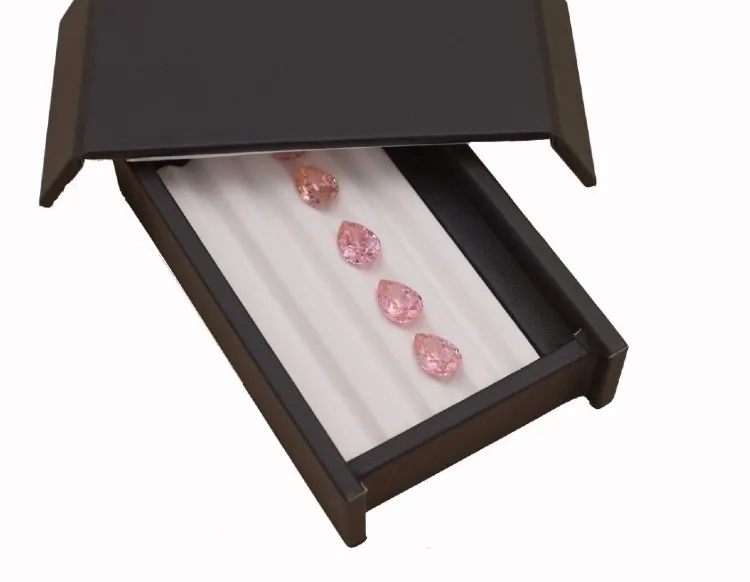 Jewelry Gems Carry Travel Display Box Show Gemstone Organizer Holder Loose Diamond Presenting Stand Tray Gem Stone Storage Case