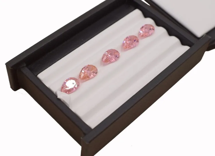 Jewelry Gems Carry Travel Display Box Show Gemstone Organizer Holder Loose Diamond Presenting Stand Tray Gem Stone Storage Case
