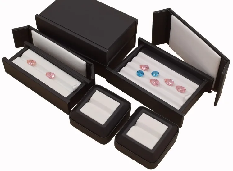 Jewelry Gems Carry Travel Display Box Show Gemstone Organizer Holder Loose Diamond Presenting Stand Tray Gem Stone Storage Case