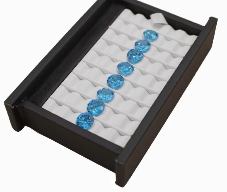 Jewelry Gems Carry Travel Display Box Show Gemstone Organizer Holder Loose Diamond Presenting Stand Tray Gem Stone Storage Case