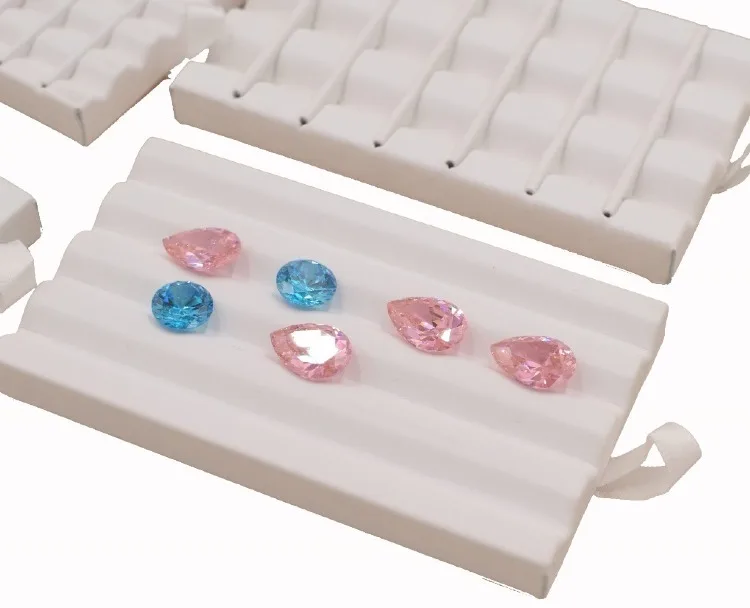 Jewelry Gems Carry Travel Display Box Show Gemstone Organizer Holder Loose Diamond Presenting Stand Tray Gem Stone Storage Case