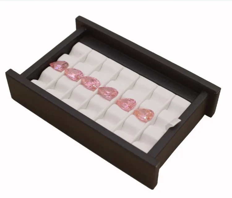 Jewelry Gems Carry Travel Display Box Show Gemstone Organizer Holder Loose Diamond Presenting Stand Tray Gem Stone Storage Case