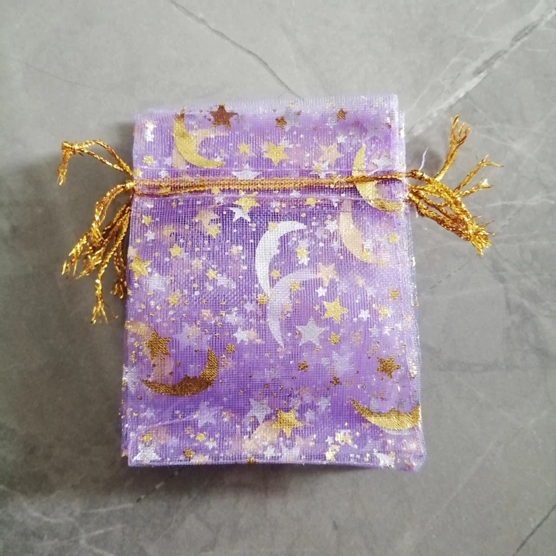 1000pc Star Moon Organza Gift Bags Small Bag for Jewelry Pouch Mini Sachet Drawstring Storage Bag Jewelry Packaging Display Bags
