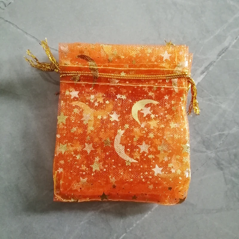 1000pc Star Moon Organza Gift Bags Small Bag for Jewelry Pouch Mini Sachet Drawstring Storage Bag Jewelry Packaging Display Bags