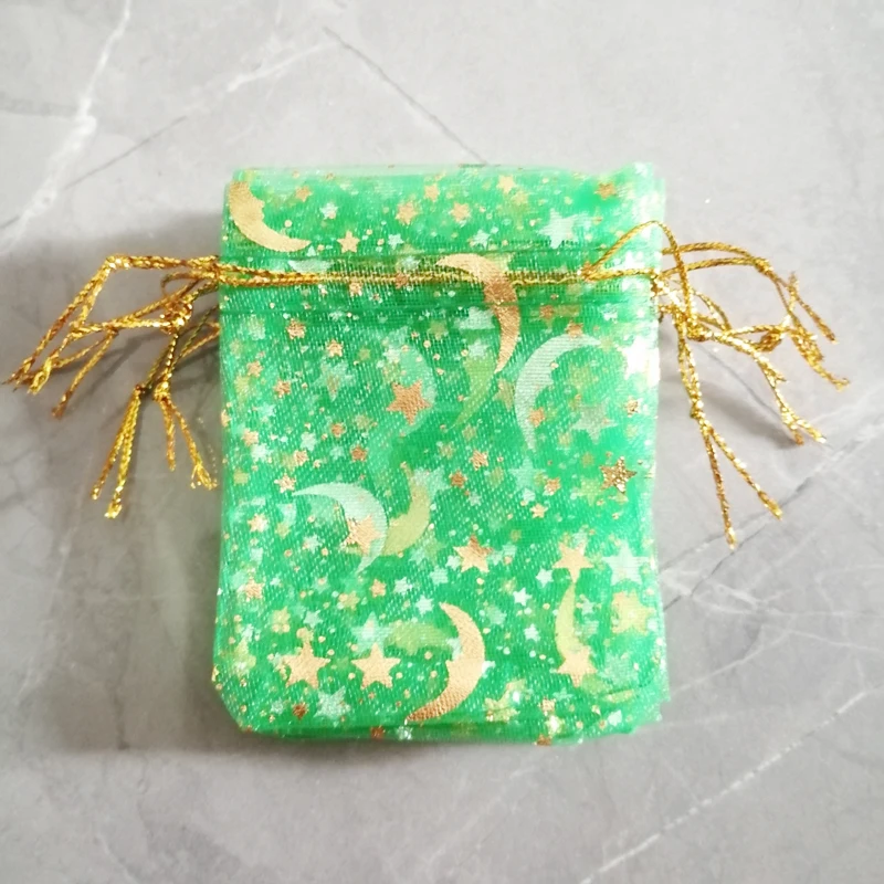 1000pc Star Moon Organza Gift Bags Small Bag for Jewelry Pouch Mini Sachet Drawstring Storage Bag Jewelry Packaging Display Bags