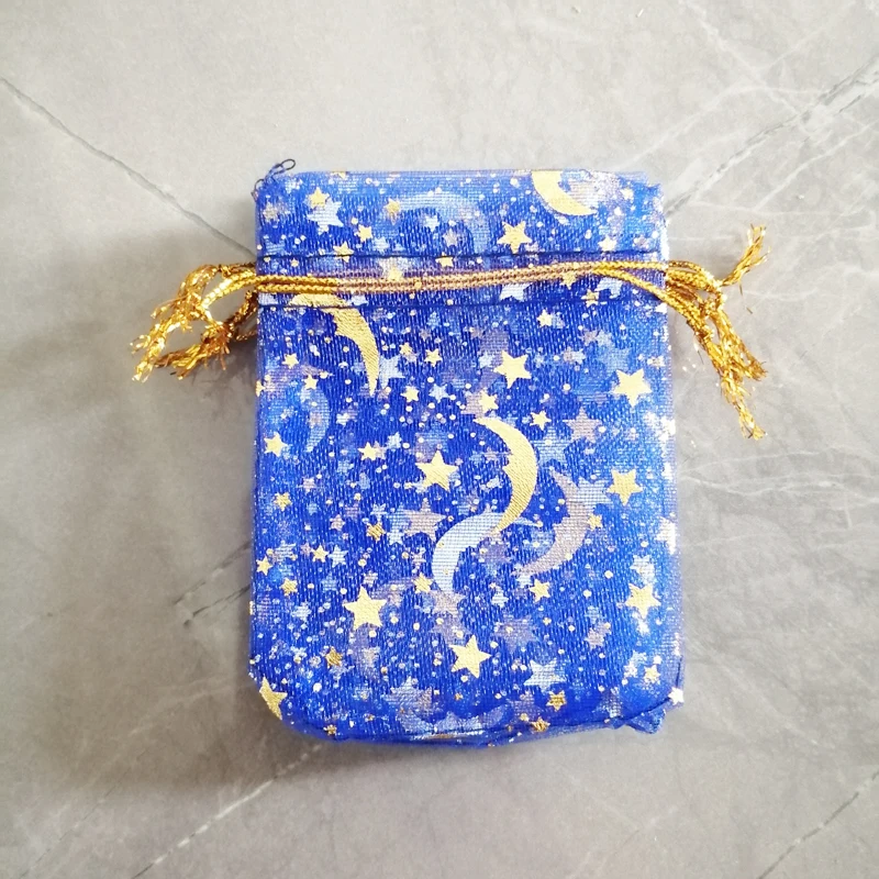 1000pc Star Moon Organza Gift Bags Small Bag for Jewelry Pouch Mini Sachet Drawstring Storage Bag Jewelry Packaging Display Bags