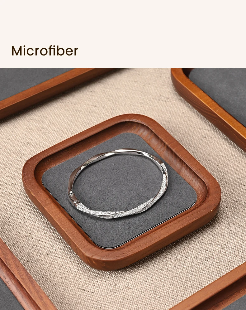 Oirlv Solid Wood Jewelry Tray for Necklace Bracelet Watch and Ring Storage Jewelry Display Case; Perfect for the Entryway Gift