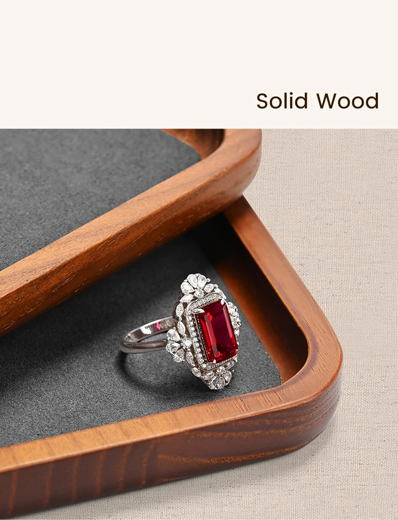 Oirlv Solid Wood Jewelry Tray for Necklace Bracelet Watch and Ring Storage Jewelry Display Case; Perfect for the Entryway Gift