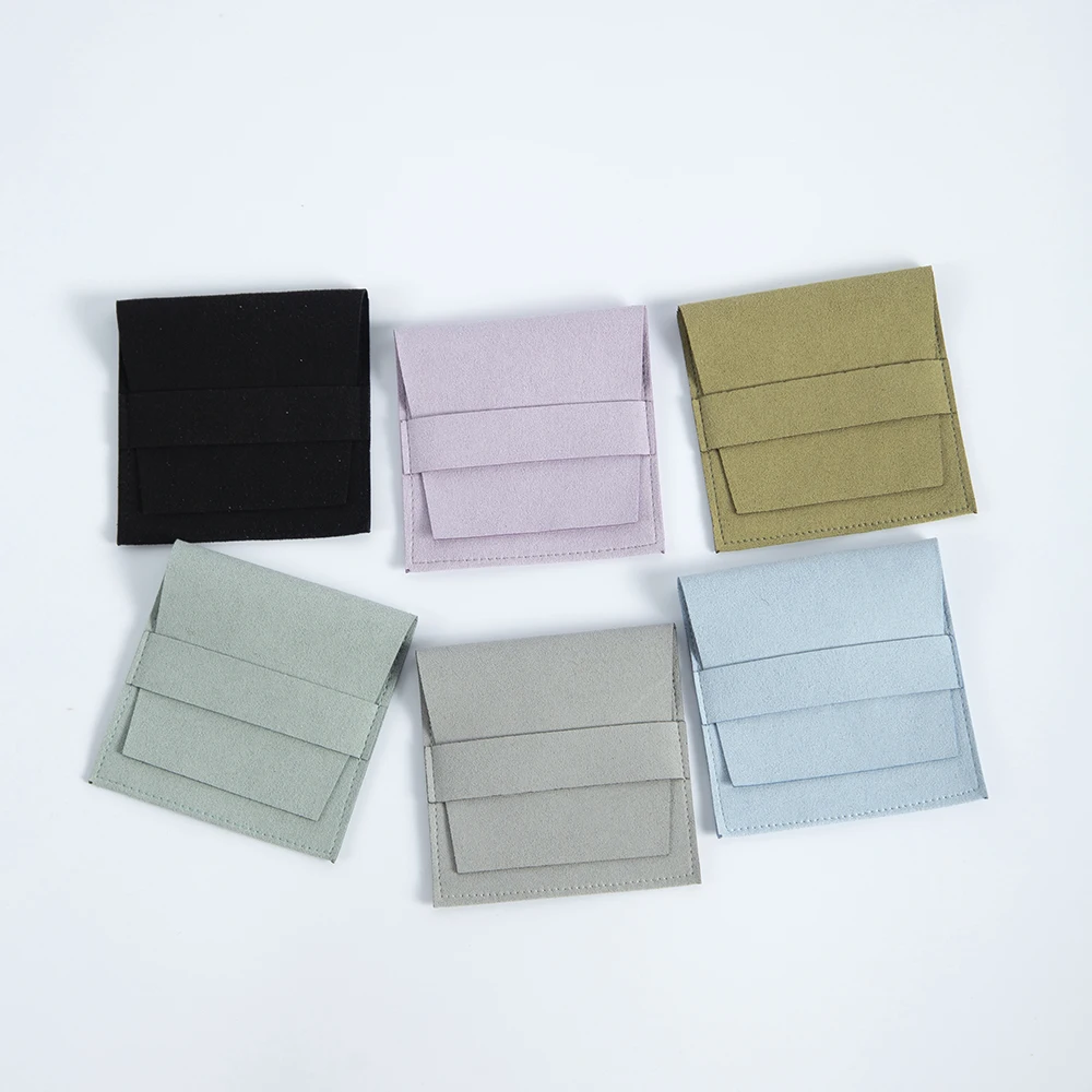 5pcs Microfiber Velvet Bag Jewelry Presents Pouches for Necklace Christmas Wedding Gift Package Envelope Bags Can Personalized