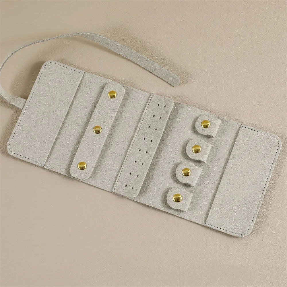 Mini Portable Travel Jewelry Storage Box Multifunctional Fashion Earrings Rings Earrings Necklaces Watches Rolled Up Storage Bag