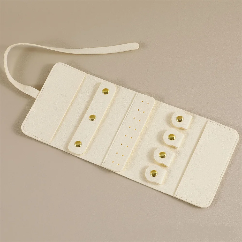 Mini Portable Travel Jewelry Storage Box Multifunctional Fashion Earrings Rings Earrings Necklaces Watches Rolled Up Storage Bag