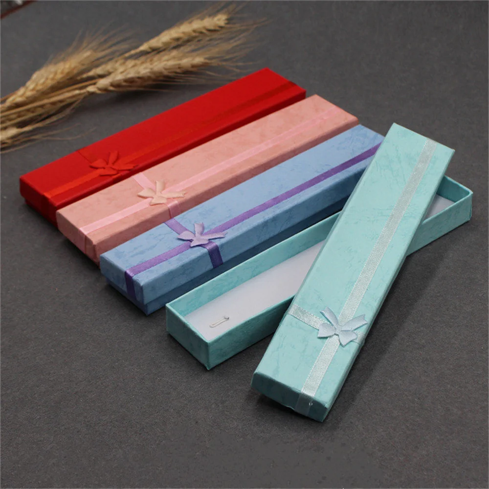 Paper Necklace Jewelry Box High-grade Gift Packaging Box Long Chain Bracelet Storage Box Jewelry Organizer Case Wholesale Joyero