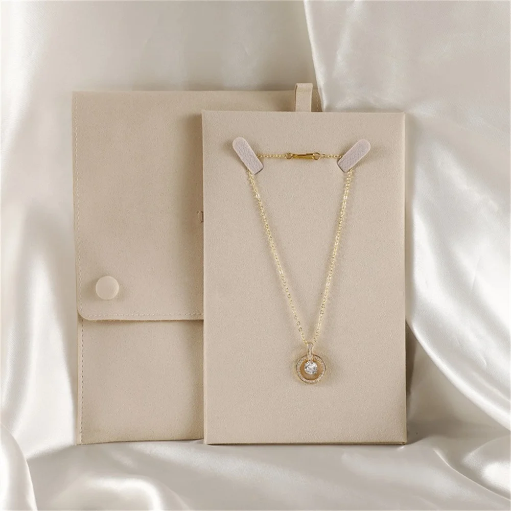 1Pcs Velvet Jewelry Organizer Pouch with Card Bracelet Pearl Necklace Storage High-end Wedding Gifts Bag Fashion Jewelry Bag