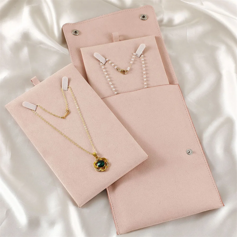 1Pcs Velvet Jewelry Organizer Pouch with Card Bracelet Pearl Necklace Storage High-end Wedding Gifts Bag Fashion Jewelry Bag