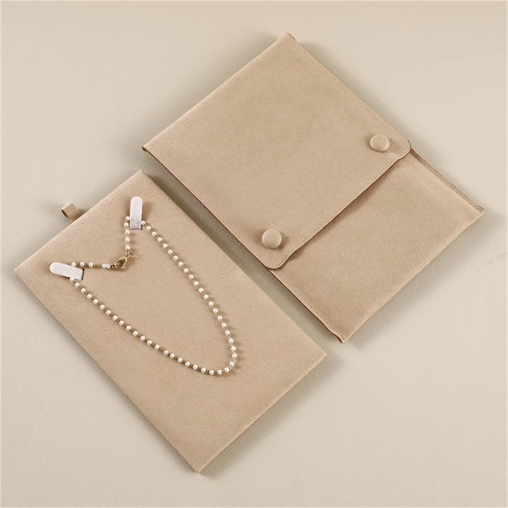 1Pcs Velvet Jewelry Organizer Pouch with Card Bracelet Pearl Necklace Storage High-end Wedding Gifts Bag Fashion Jewelry Bag