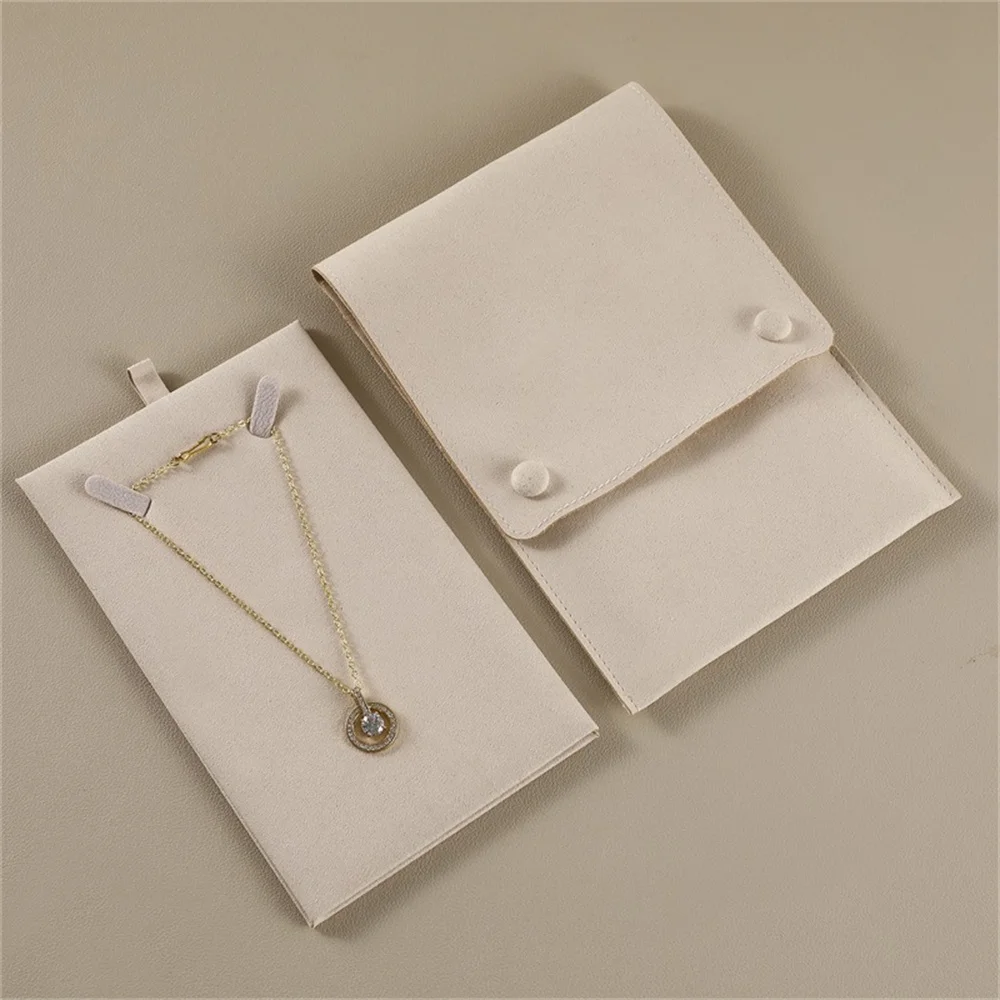 1Pcs Velvet Jewelry Organizer Pouch with Card Bracelet Pearl Necklace Storage High-end Wedding Gifts Bag Fashion Jewelry Bag