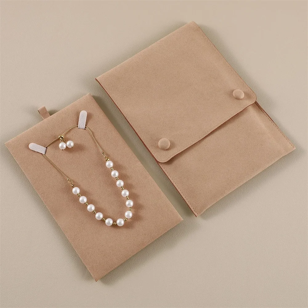 1Pcs Velvet Jewelry Organizer Pouch with Card Bracelet Pearl Necklace Storage High-end Wedding Gifts Bag Fashion Jewelry Bag