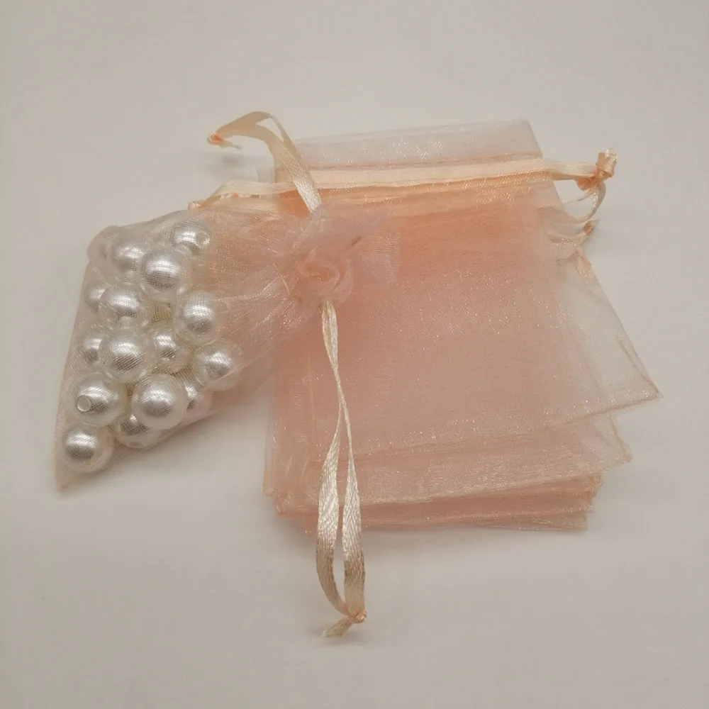 100pcs/lot 5x7/7x9/10x15cm Organza Jewelry Bags Pouch Organza Drawstring Bag Jewelry Packaging For Jewelry Pouches Jewellery Bag