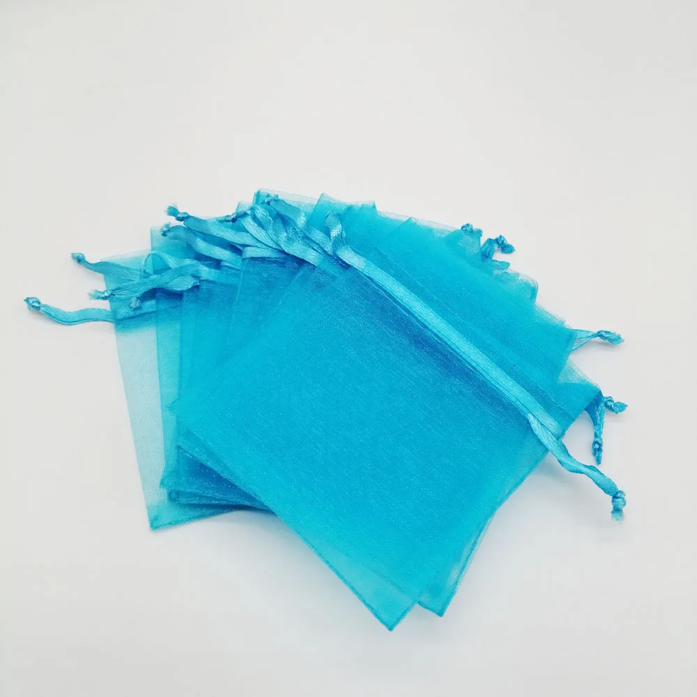 100pcs/lot 5x7/7x9/10x15cm Organza Jewelry Bags Pouch Organza Drawstring Bag Jewelry Packaging For Jewelry Pouches Jewellery Bag