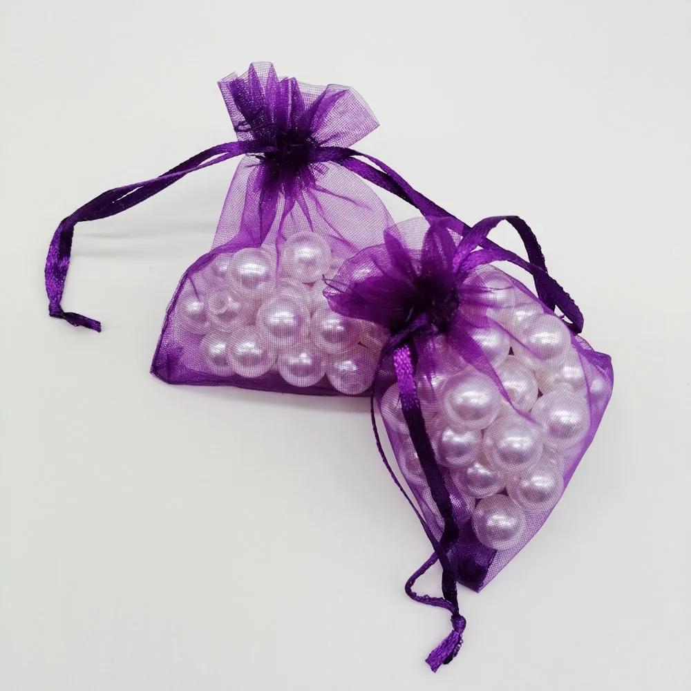 100pcs/lot 5x7/7x9/10x15cm Organza Jewelry Bags Pouch Organza Drawstring Bag Jewelry Packaging For Jewelry Pouches Jewellery Bag